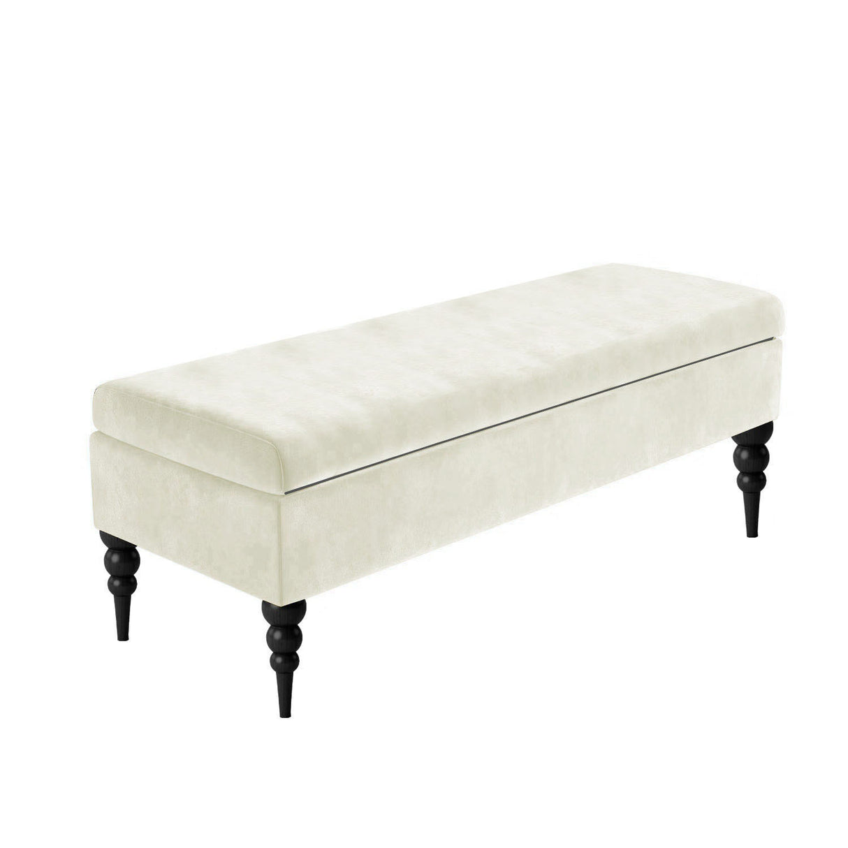 Sierra Plain Upholstered Velvet Storage Bench