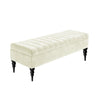 Sierra Velvet Storage Shoe Bench with Legs