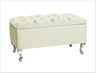 Londona Velvet Storage Bench with Legs