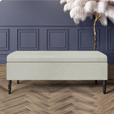 Paris Velvet Ottoman Storage Bench with Plain Lid