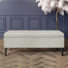Paris Velvet Ottoman Storage Bench with Plain Lid