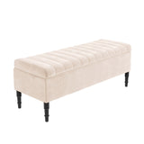 Paris Striped Ottoman Bench with storage