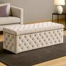 Lux Full Upholstered Velvet Storage Ottoman Box