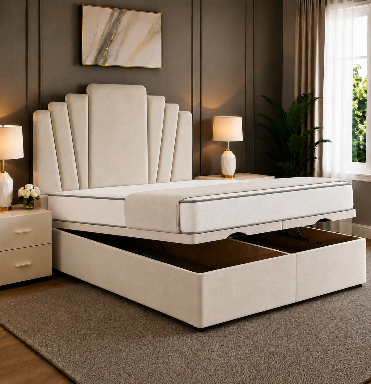 Cyrus Divan Ottoman Storage Bed Frame