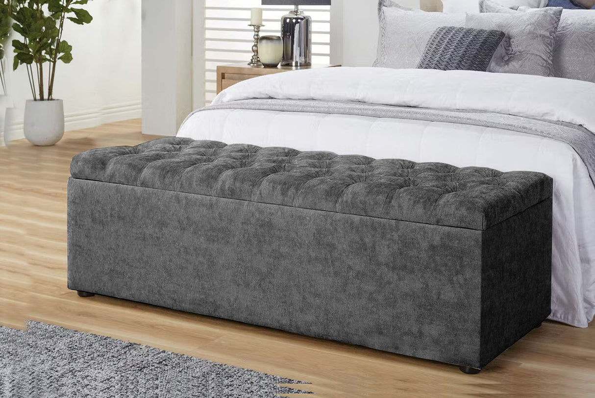 Haven Chesterfield Ottoman in Naples Velvet