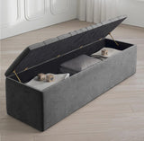 Windsor Naples Striped Ottoman Storage Box