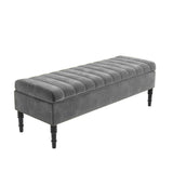 Safar Striped Naples Storage Bench with Legs
