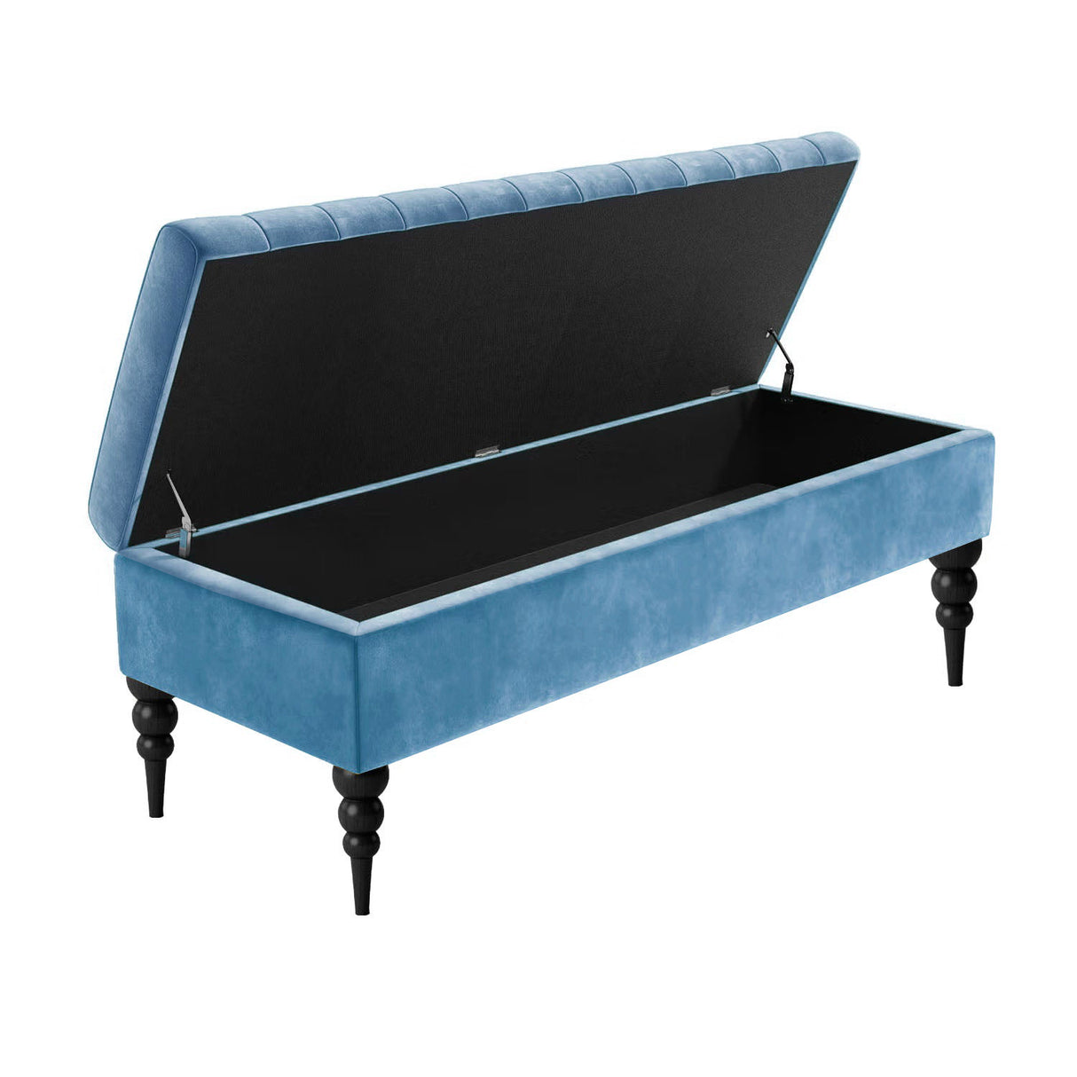Sierra Velvet Storage Shoe Bench with Legs