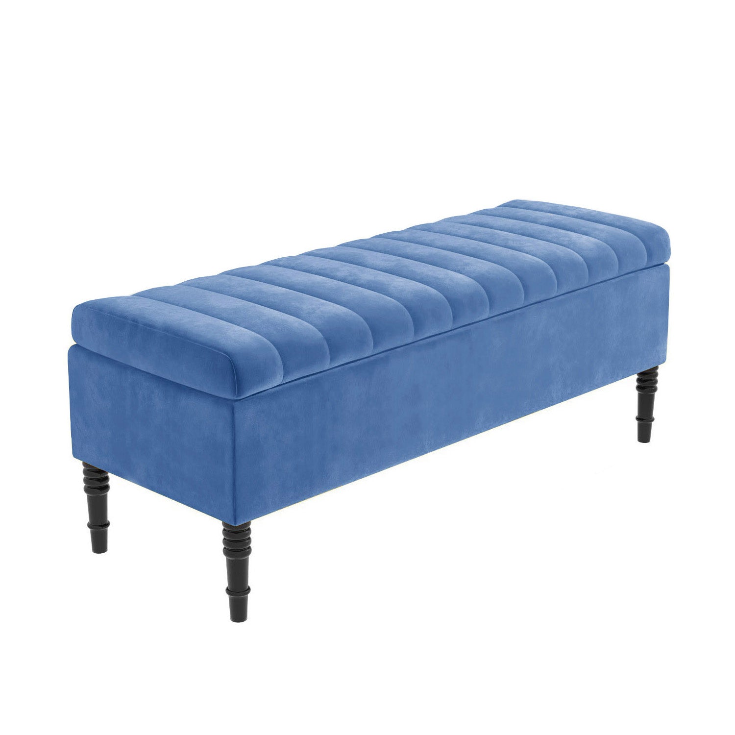 Paris Striped Ottoman Bench with storage