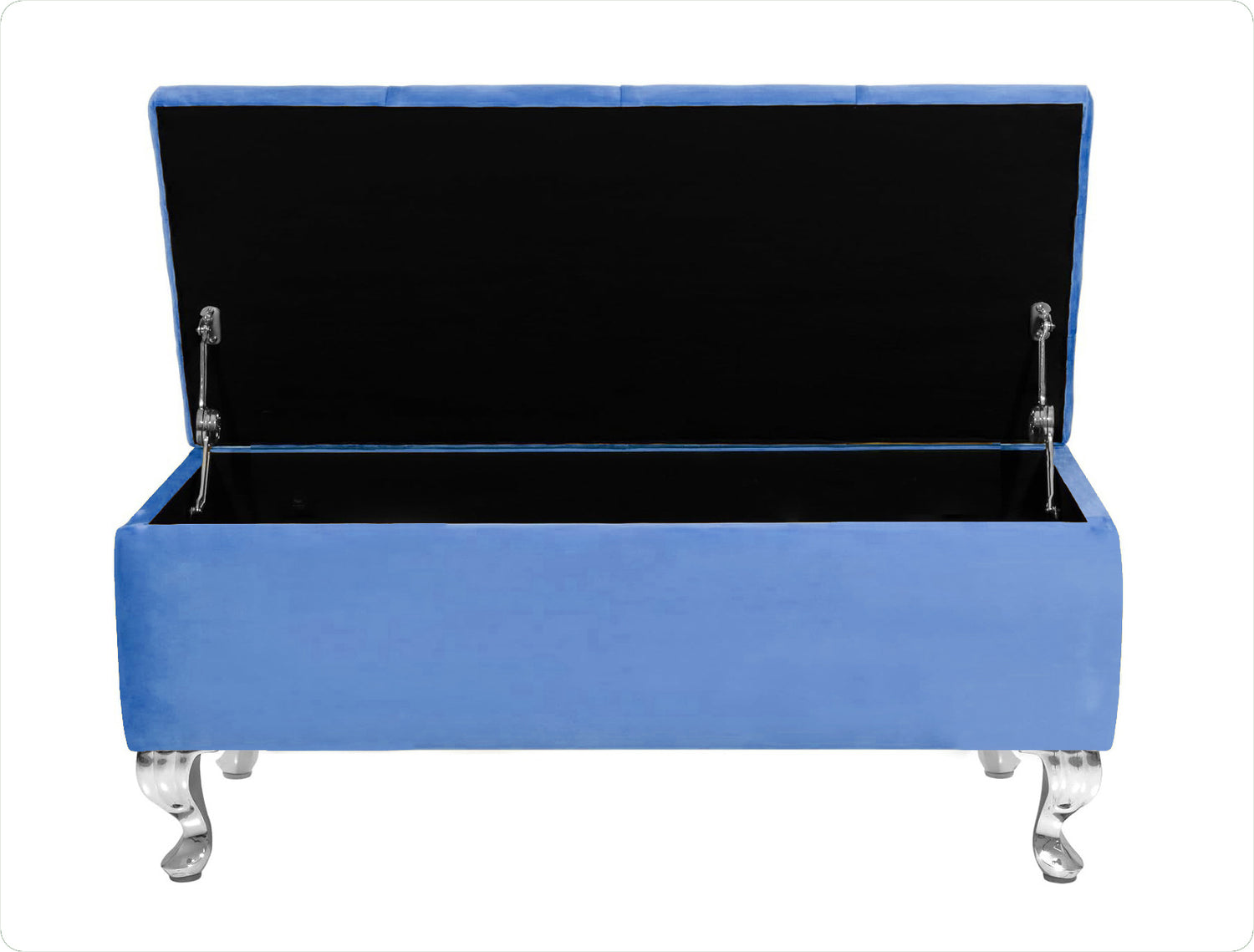 Londona Velvet Storage Bench with Legs