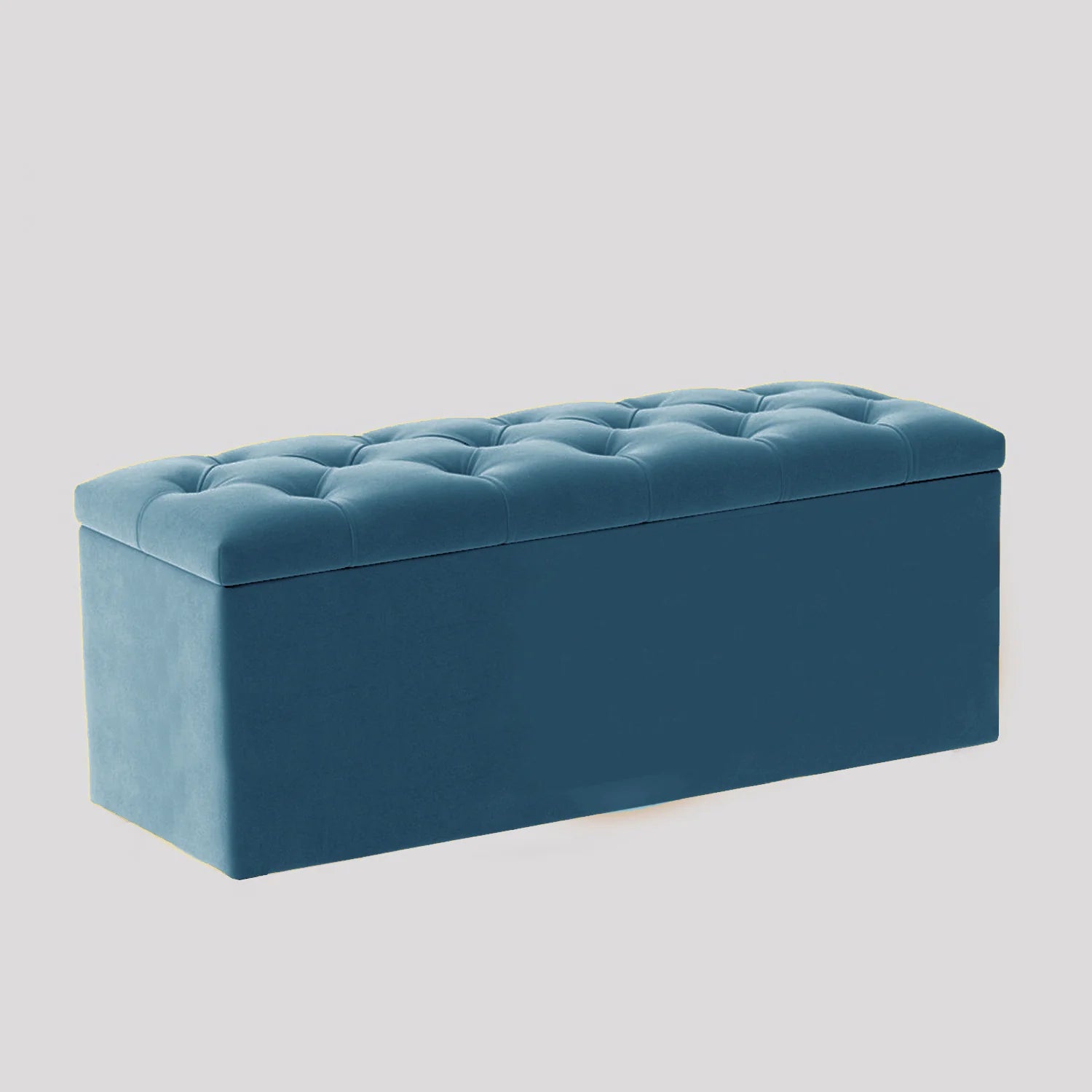 Luna Chesterfield Velvet Storage Ottoman