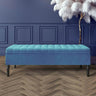 Safar Striped Ottoman Bench with Legs, Shoe Storage Bench
