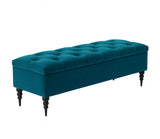 Safar Chesterfield Shoe Storage Bench with Legs