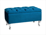 Londona Velvet Storage Bench with Legs