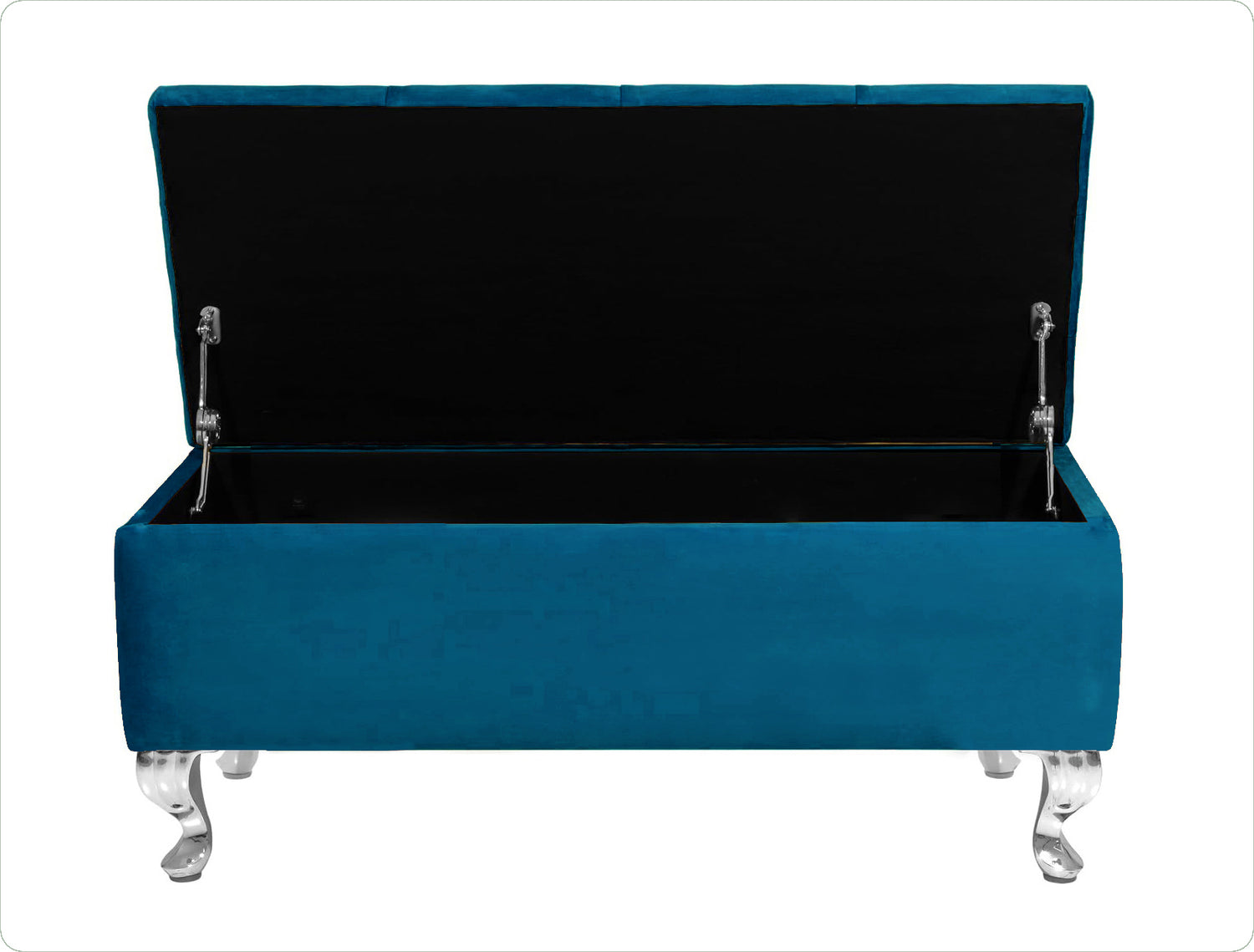 Londona Velvet Storage Bench with Legs