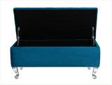 Londona Velvet Storage Bench with Legs