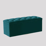 Luna Chesterfield Velvet Storage Ottoman