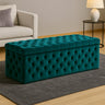 Lux Full Upholstered Velvet Storage Ottoman Box