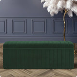 Safar Full Striped Upholstered Ottoman Box