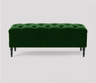 Swiss Chesterfield Upholstered Ottoman Storage Bench with Legs