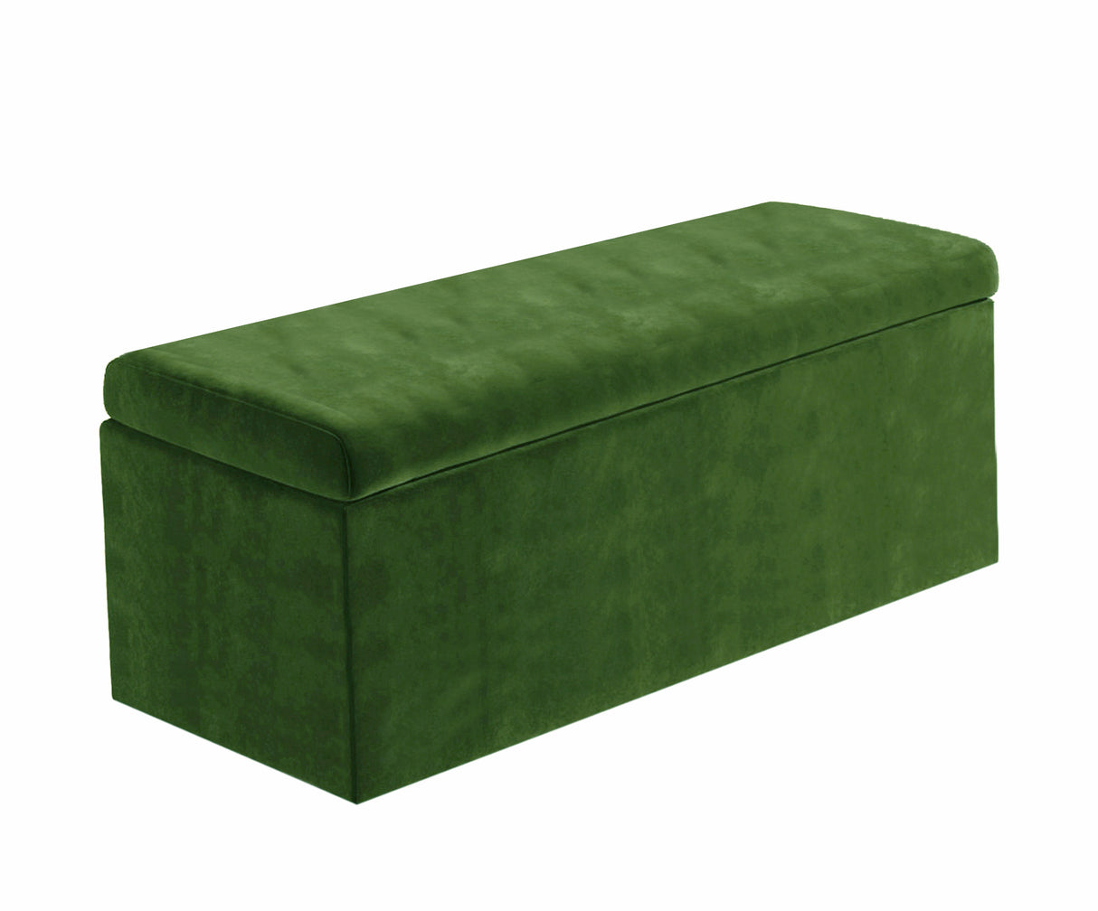 Safar Large Velvet Ottoman Storage Box with Plain Lid