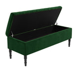 Paris Striped Ottoman Bench with storage