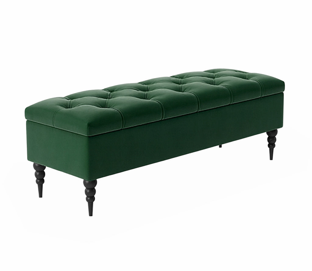 Safar Chesterfield Shoe Storage Bench with Legs