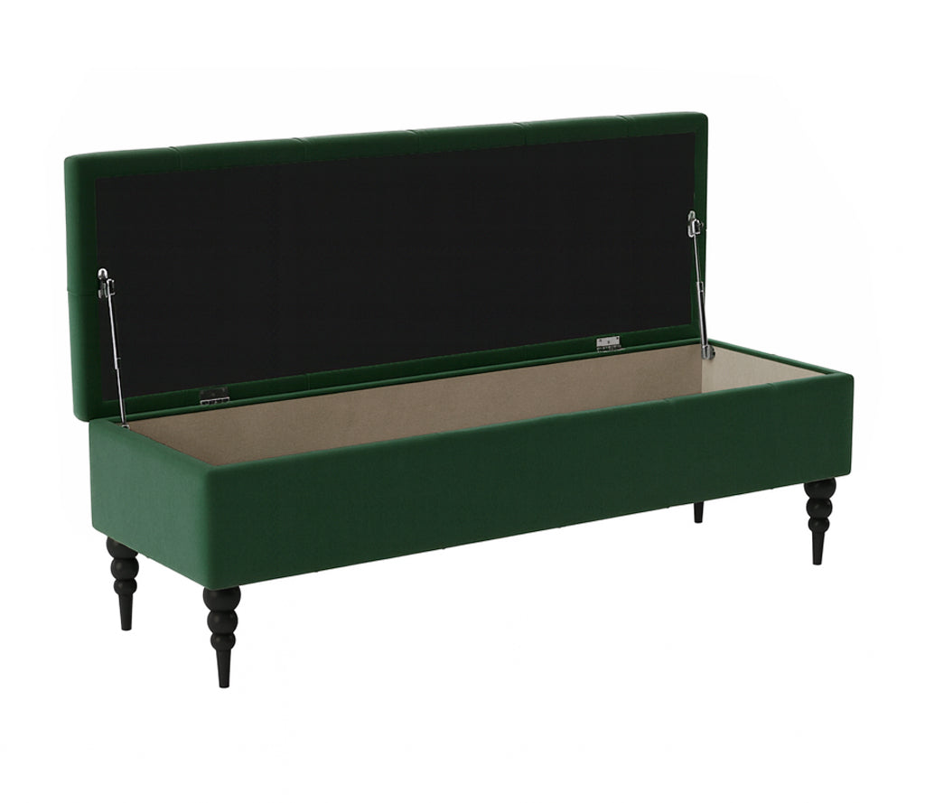 Safar Chesterfield Shoe Storage Bench with Legs