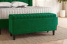Safari Lined Upholstered Ottoman Bench with Storage