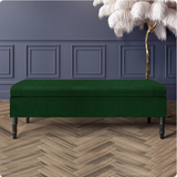 Safar Plain Upholstered Shoe Storage Bench with Legs