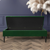 Safar Plain Upholstered Shoe Storage Bench with Legs