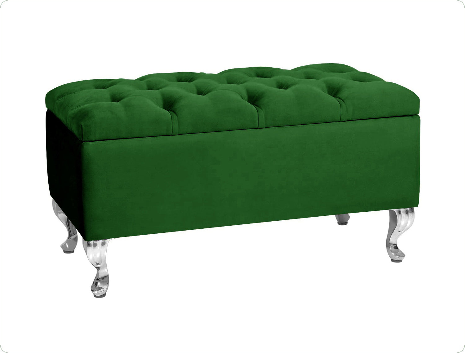 Londona Velvet Storage Bench with Legs