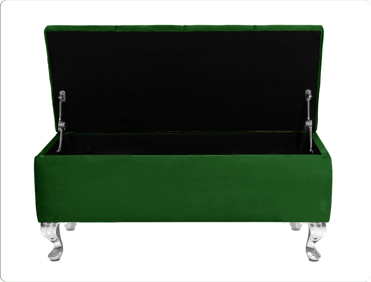 Londona Velvet Storage Bench with Legs