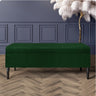 Paris Velvet Ottoman Storage Bench with Plain Lid