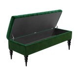 Sierra Plain Upholstered Velvet Storage Bench