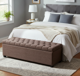 Linoso Chesterfield Ottoman Storage Box with Legs