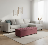 Linoso Chesterfield Ottoman Storage Box with Legs