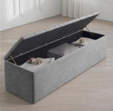 Windsor Naples Striped Ottoman Storage Box