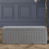 Safar Full Striped Upholstered Ottoman Box