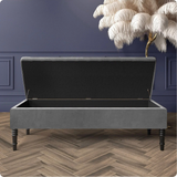 Safar Plain Upholstered Shoe Storage Bench with Legs