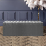 Large Safar Velvet Storage Ottoman Box