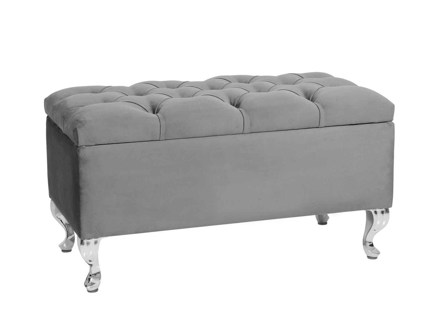 Londona Velvet Storage Bench with Legs