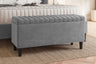 Safari Lined Upholstered Ottoman Bench with Storage