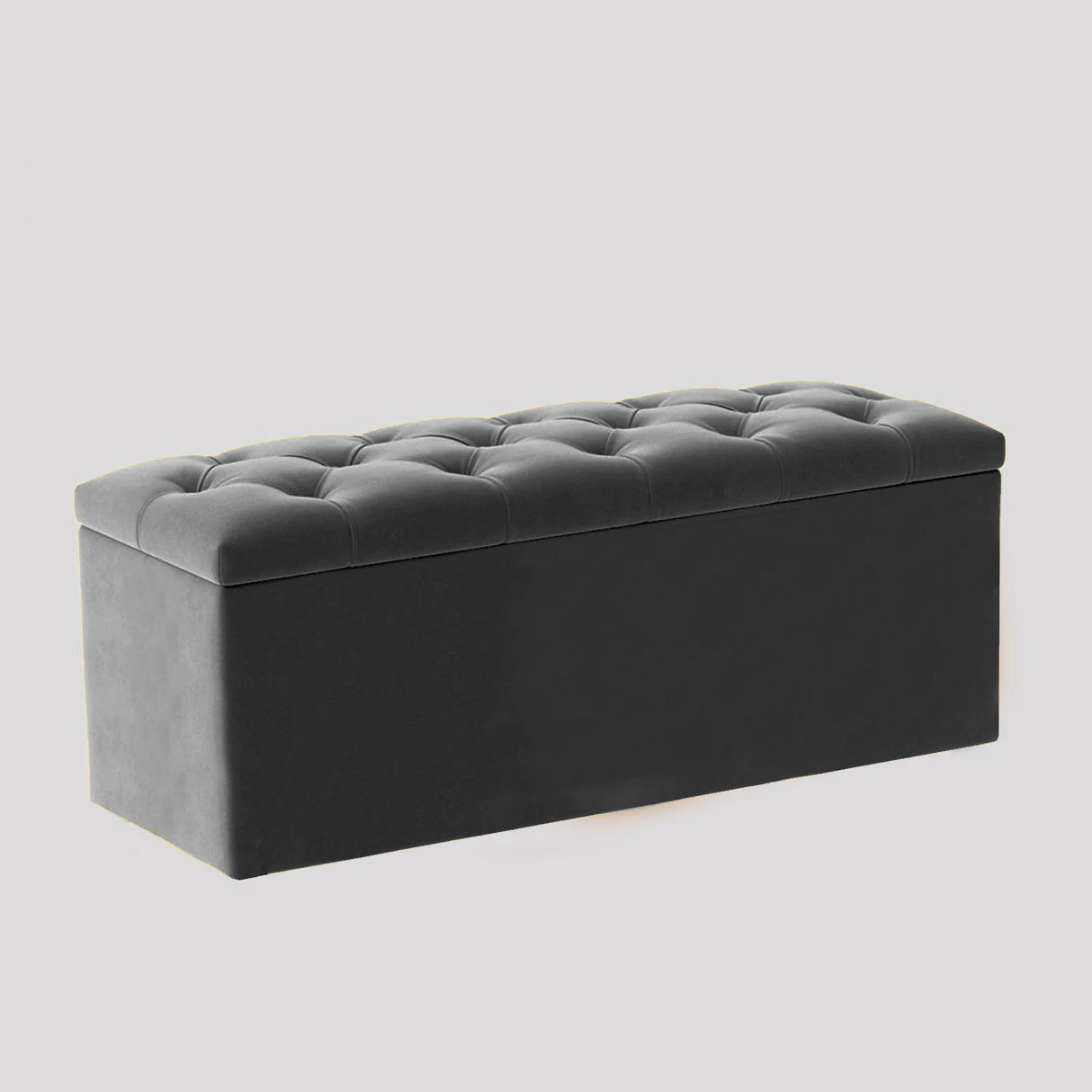 Luna Chesterfield Velvet Storage Ottoman