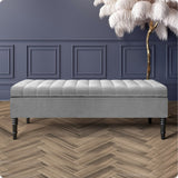 Safar Striped Naples Storage Bench with Legs