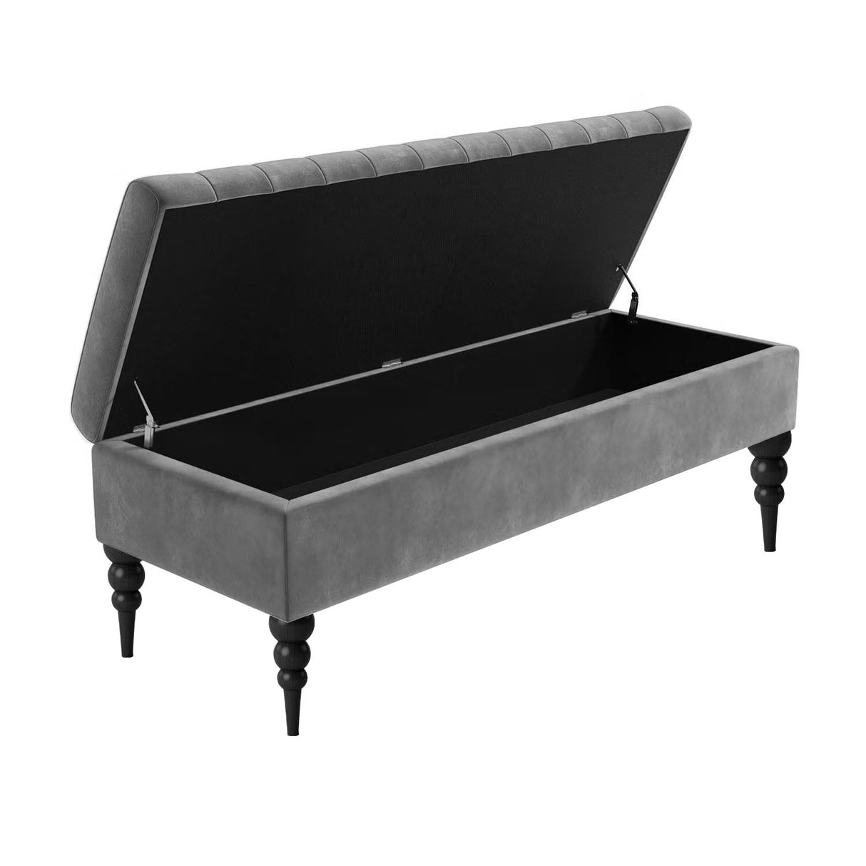 Sierra Velvet Storage Shoe Bench with Legs