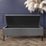 Paris Striped Ottoman Bench with storage