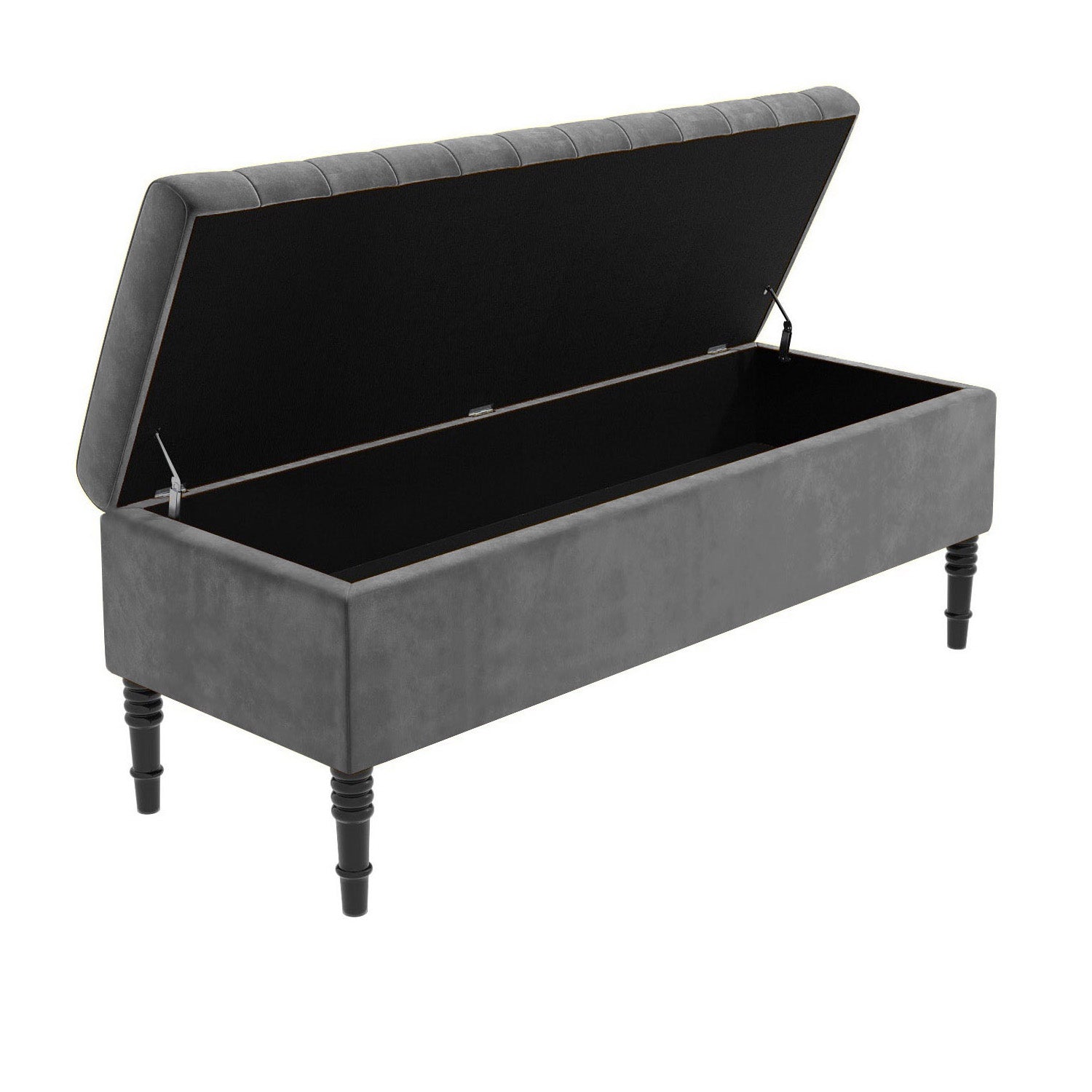 Paris Striped Ottoman Bench with storage