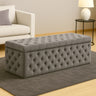 Lux Full Upholstered Velvet Storage Ottoman Box