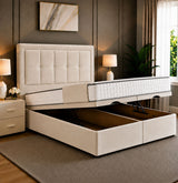 Maria Cubed Tufted Divan Storage Ottoman Bed Frame